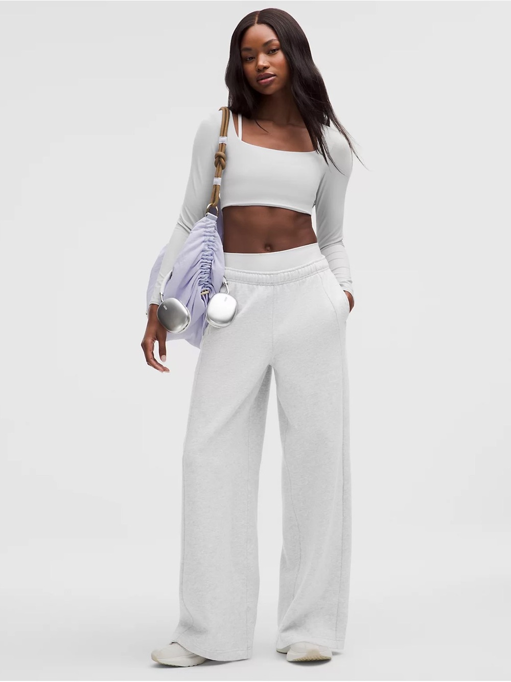 Lululemon Scuba Mid Rise Wide Leg Pant Gathered Waistband